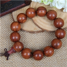 【特价】厂家直销批发精美手链红檀木顺纹18mm手串佛珠手饰