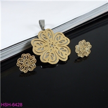 ［厂家直销］不锈钢饰品批发磨沙时尚耳钉吊坠套装