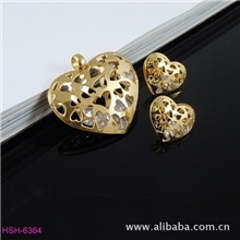 【厂家直销】原单外贸饰品，不锈钢饰品套装，耳钉加吊坠套装，