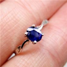 供应天然蓝宝石戒指925银戒指批发代工