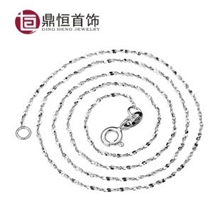 女士项链S925纯银项链镀白金珍珠链配链镀白金项链无镍防过敏