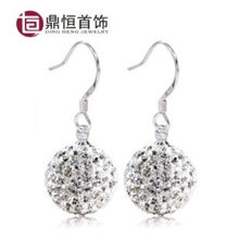 厂家现货直销饰品耳环S925纯银女款10M12M耳钩耳饰镀白金耳饰