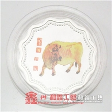 深圳厂家供应纯银纪念币纪念章镀银纪念币蛇年纪念币