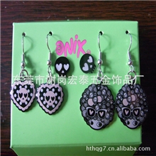 【骷髅头桃心】耳环、耳钉、耳坠|创意小礼品|非主流个性饰品