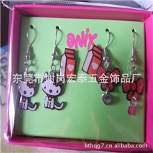 厂家生产耳环、耳钉、耳坠|时尚OL潮品|Q版猫咪、蝴蝶结耳坠