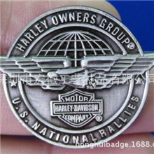 3D复古徽章订做刺马针+蝴蝶帽