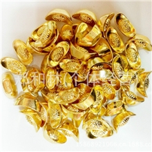 佛教用品精美锌合金元宝批发小号金元宝