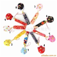 直销批发日本正版招喜屋和风招财猫手机链系列胖猫手机绳挂件