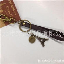 供应皮质钥匙扣挂件真皮钥匙扣金属皮钥匙扣PU皮革挂绳
