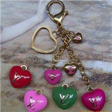 供应心形吊饰吊坠钥匙配饰金属钥匙扣