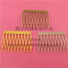 DIY饰品配件40*53mm金/白k/青铜十齿发梳10齿金属发梳