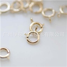 进口美国14K包金DIY饰品配件批发手链扣项链扣弹簧扣