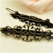 复古发饰花片发夹57*16MM镀青古铜DIY发饰配件现货