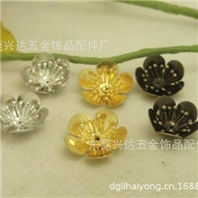 纯铜花辨立体花朵花片DIY首饰配件一包100个