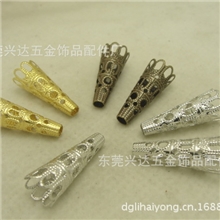 供应发簪配件铜簪托花帽花托DIY饰品配件一包100个