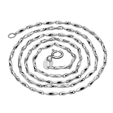 925纯银项链吊坠用链水波连细瓜子链批发代理纯银项链混批