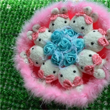 8只love图卡通公仔花束创意花束情人节卡通花束生日礼物