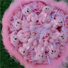 情人节礼物卡通花束公仔花束创意礼品厂家直销七夕支持混批