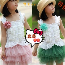 韩国童装聚会童套装婚礼女童套装裙儿童装小孩高档礼服