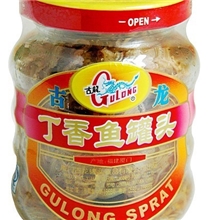 供应批发古龙食品-丁香鱼罐头营养美味老少偕宜便当伴侣110G