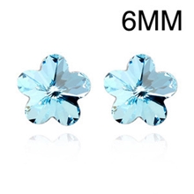 小饰品批发厂家直销奥地利水晶耳钉浪漫樱花