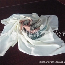 低价促销现货仿真丝方巾可定制图案的丝巾