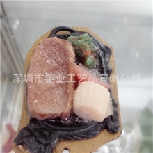 仿真食品-鱼挂件仿真铁板鱼模型仿真鱼手机吊饰