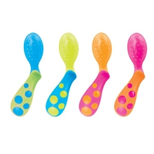 美国SASSY弯柄易握训练小漏勺子/两个装/婴儿宝宝训练勺