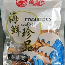 【大量供应】青岛特产海鲜干货海思月香辣蟹海产品休闲零食