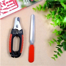 宠物指甲剪指甲钳双色弧柄剪套装宠物用狗剪刀下扣式大号