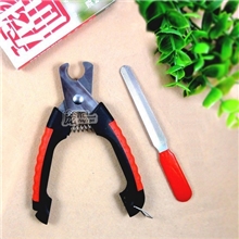 宠物指甲剪指甲钳双色弧柄剪套装宠物用狗剪刀下扣式小号