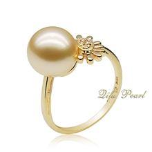 供应18K金镶钻石高档珍珠戒指托