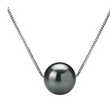 9-10mm新款大溪地黑珍珠925银吊坠迷你天然珍珠吊坠FWP-011