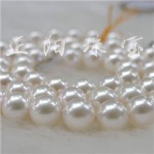 珍珠批发海水珍珠项链6.5-7mm白透青光海水珍珠项链海水南珠