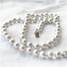 7-7.5mmAAA银灰色海水珍珠项链海水南珠珍珠项链批发