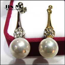 地摊耳饰批发韩版贝珠天然简约白珍珠耳环耳钉耳饰2元店