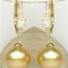 【优质直销】供应0.378ct珍珠耳坠（图）