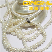 项链饰品天然珍珠项链项饰8-9mm项链百搭