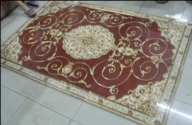 供应1200*1800mm高档镀金瓷砖拼花/抛晶砖地花拼图/陶瓷地毯画9