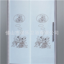 厂家直销浴室玻璃隔断门定做洗手间推拉门钢化玻璃平安承保