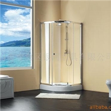 供应半弧型单开门简易淋浴房（简约、安全）