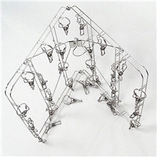 不锈钢折叠方型袜架衣架晾晒架加大30夹晾衣架