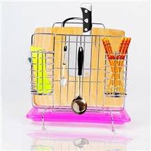 新品不锈钢厨房筷子架刀架挂壁置地带钩刀架菜板架砧板架