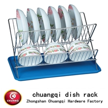 碗碟架铁线电镀特价出口品质餐具笼滤水架浸塑碗碟架