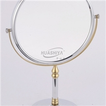 厂家直销台式双面镀半钛金放大化妆镜
