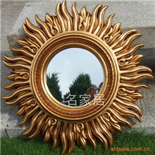 出口PU复古梳妆镜高档欧式玄关镜子镜酒店装饰镜KTV装饰镜830