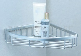 单层角架太空铝铝篮三角篮转角篮置物架毛巾架网篮浴巾架