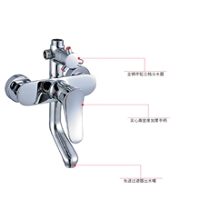 全铜三档淋浴4分接口浴缸淋浴冷热水龙头带下出水的淋浴龙头