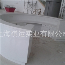 【光明乳业大堂吧台】白色人造石服务台/公司接待台/异形吧台定做
