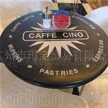 供应玛宝复合亚克力人造石餐台雕刻圆台餐桌批发亚克力餐桌